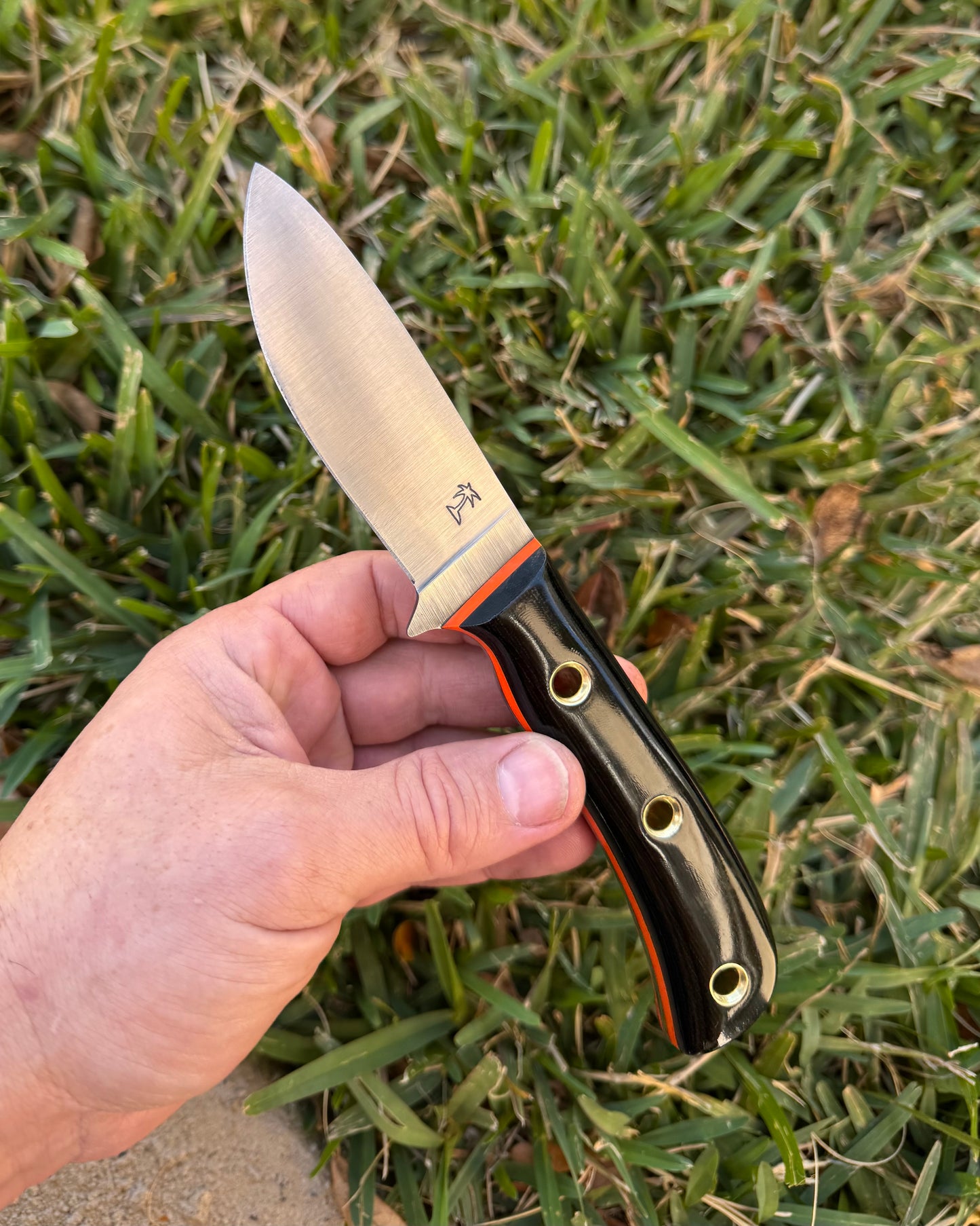 CRETUL LIMITED - Skinner - Black Micarta - Thiccck Blaze Orange G10