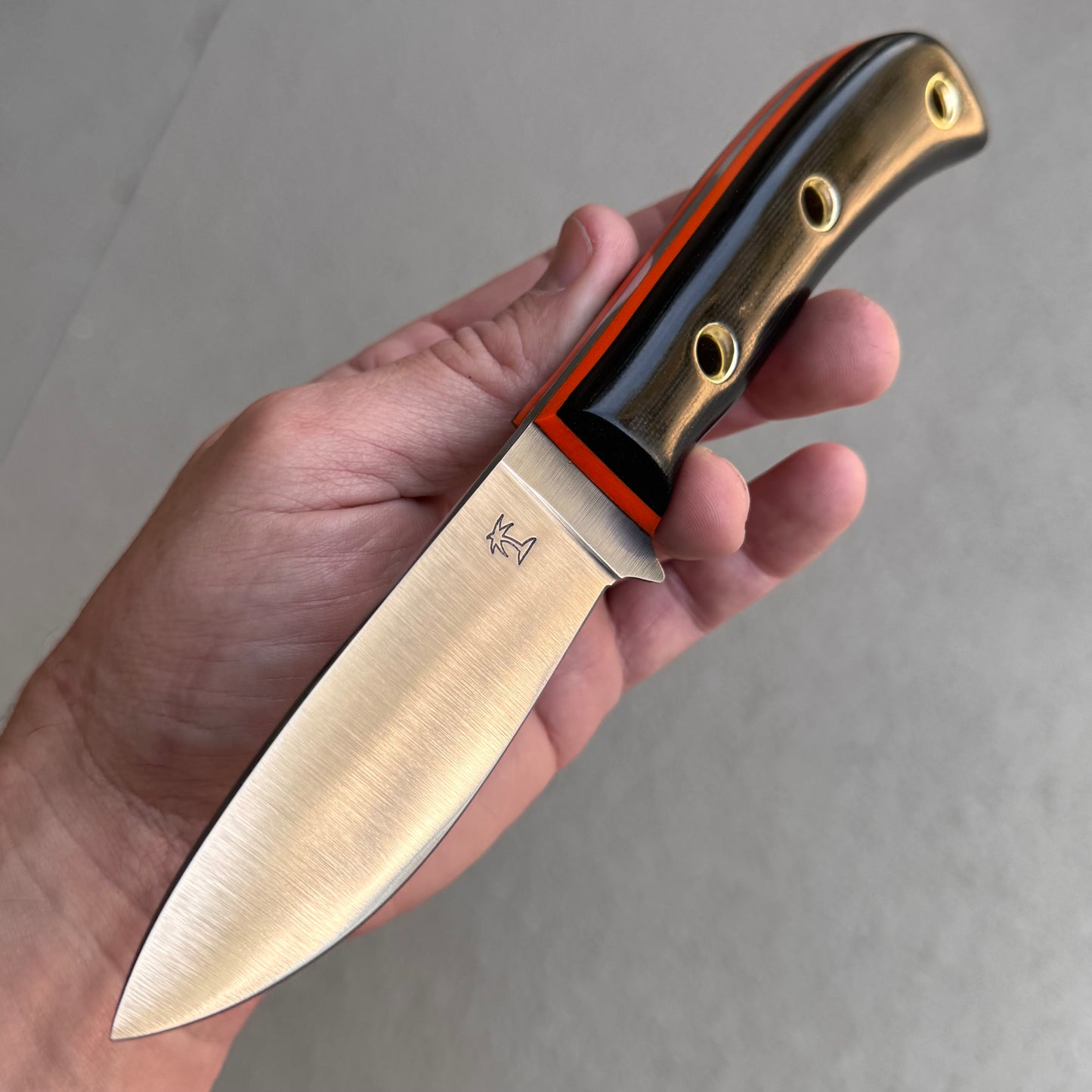 CRETUL LIMITED - Skinner - Black Micarta - Thiccck Blaze Orange G10
